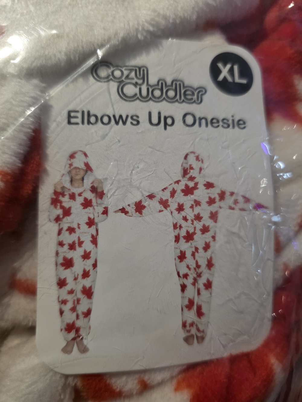 Unisex Red Maple Elbows-Up Onesie